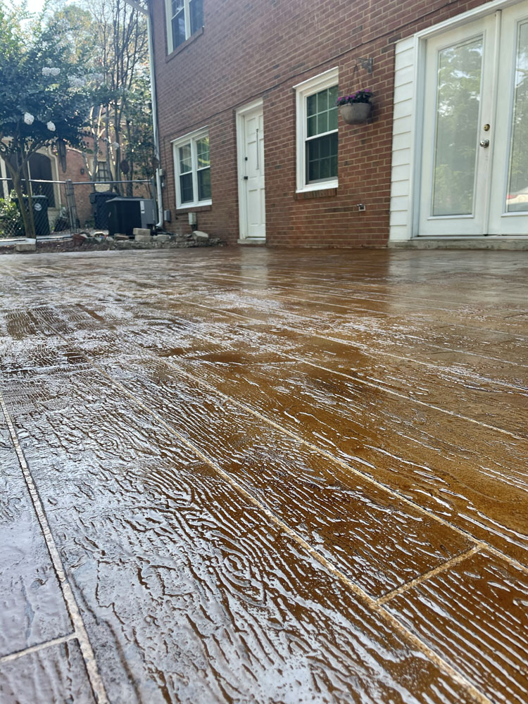 Decorative concrete overlay project